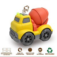 Jouet bétonnière écologique en paille de blé, voiture à pousser avec lumières et sons, pour les enfants de 2 à 4 ans, unisexe
