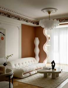 Diseño de Sala de Estar Ecológico de Estilo Francés con Renderizado 3D Max, Planos de Construcción de Apartamentos y Casas, Interior Moderno - Product Image 3