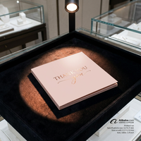 Tarjetas de Agradecimiento en Rosa Pálido con Detalles en Oro Rosa, Papelería para Bodas, Tarjetas de Felicitación con Escritura Personalizada, Venta al por Mayor OEM para Despedidas de Soltera