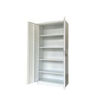 Armoire de rangement moderne en acier avec étagères réglables Portes verrouillables Conception durable pour l'atelier Gym Cuisine Garde-manger