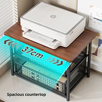 Rak Printer Minimalis Modern 2 Tingkat, Rak Penyimpanan Meja Kantor, Alas Mesin Fotokopi Serbaguna