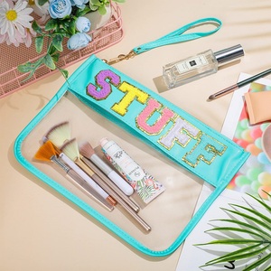 Ensemble de trousses de toilette et de maquillage en PVC transparent avec fermeture éclair pour femmes, organisateur de maquillage, sacs de voyage, sacs de bain et de toilette, pochettes de rangement - Product Image 6