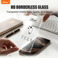 Protection d'écran en verre sans bordure HD Mietubl pour IP 17 PRO MAX/16/15 PLUS/14/13/12/SAM S26 ULTRA/S25 Edge/S24 avec déverrouillage par empreinte digitale