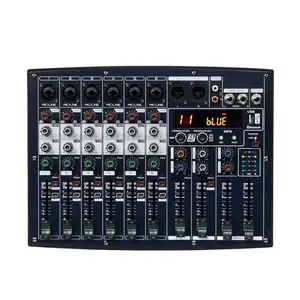 Depusheng UF6 Mixer Audio Mini, Mixer Audio Mini 6 Saluran Dj Profesional untuk Rekaman Audio Karaoke