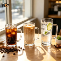 Vente en gros de grandes bouteilles de bière réutilisables, transparentes, de style européen, à parois épaisses, fabriquées à la machine, pour les festivals et les restaurants