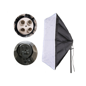 Bán Buôn Tùy Chỉnh Chất Lượng Cao Nhiếp Ảnh Mềm Box Studio 4 Heads E27 Đèn Ổ Cắm Gấp <span class=keywords><strong>Softbox</strong></span> - Product Image 1