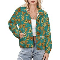 Print On Demand Hang Losse Design Kraag Pluche Jas Met Onderkant Maatwerk Mode Gevoel Voor Design Jas Voor Vrouwen