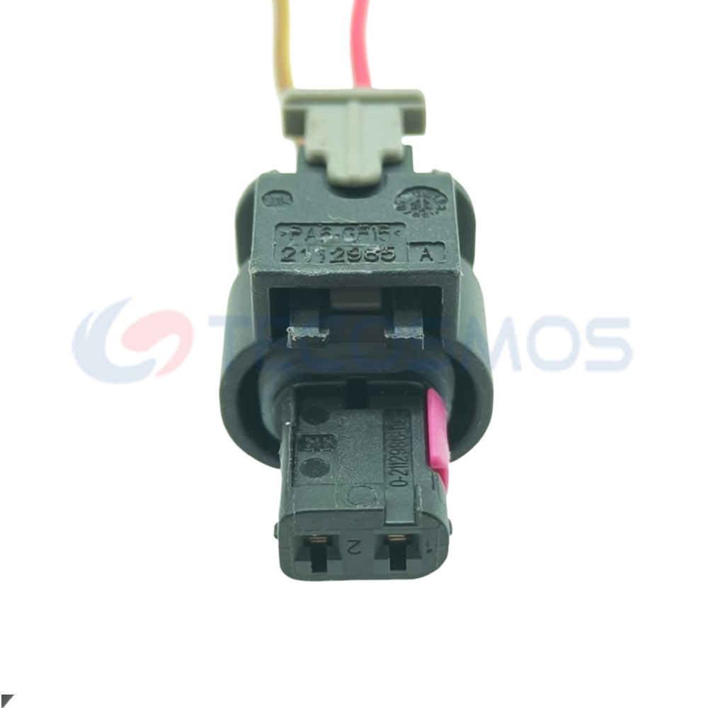 Auto Parts Fuel Injector Plug Car Connector Sensor Suitable for Volkswagen 2-pin Female 1-1718643-1