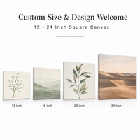 Impression sur toile tendue, branche feuillue minimaliste, art mural, 12, 16, 20, 24 pouces, décor encadré