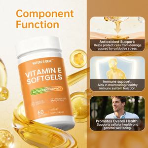 Aceite de Vitamina <span class=keywords><strong>E</strong></span> para Adultos ACORN, Cápsulas Blandas, Antioxidante, Refuerzo del Sistema Inmunológico, Cuidado de la Piel, Suplemento para la Salud, 60 Unidades, Certificado CGMP - Product Image 4