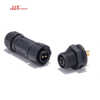 Tira de Led para exteriores LLT, enchufe de 2 pines, Cable de iluminación Led, resistente al agua, conector M12 de 2, 3, 4, 5, 6, 7 pines