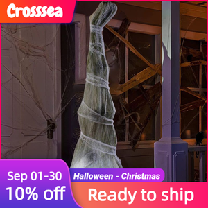 Décoration d'<span class=keywords><strong>Halloween</strong></span> : Momie suspendue tête en bas de 1,8 m - Effigie de terreur grandeur nature pour maison hantée, jardin et cour - Product Image 1