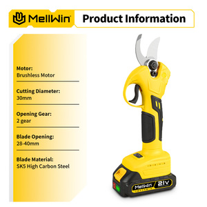 Sécateur électrique sans fil MELLWIN 30 mm, cisailles de jardin sans fil, cisailles pour branches d'arbres fruitiers, compatible avec la <span class=keywords><strong>batterie</strong></span> <span class=keywords><strong>Makita</strong></span> 18V - Product Image 4