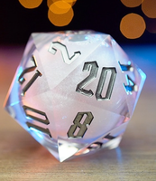Set Dadu DND 7 Buah dari Plastik Transparan dan Paduan Seng, Dadu Polihedral untuk RPG Dungeons & Dragons, Kotak Timah/Kayu
