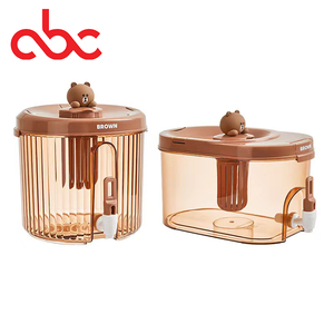 Maison Réfrigérateur Boissons Pichet à Jus Distributeur de Boissons Bouilloire à Eau Froide avec <span class=keywords><strong>Robinet</strong></span> et Passoire - Product Image 4