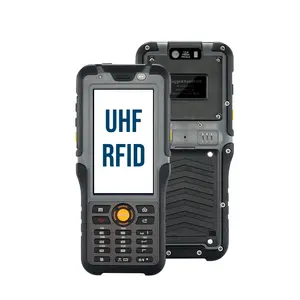 Hugerock R50เครื่องสแกนบาร์โค้ด4GB Android 5000mAh, เครื่องอ่านบาร์โค้ด13.56MHz RFID PDA มือถือทนทาน