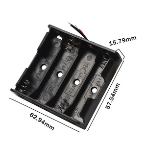 Caja de soporte de batería de 1,<span class=keywords><strong>5</strong></span> v de tamaño <span class=keywords><strong>aa</strong></span>, 2, 3, <span class=keywords><strong>4</strong></span>, <span class=keywords><strong>5</strong></span>, 6, 8, 10 ranuras con cables, sin interruptor de cubierta, soporte de baterías de plástico, <span class=keywords><strong>4</strong></span> Uds. - Product Image 4