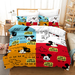 Bộ Đồ Giường 3 Món In Hình Chuột Mickey Minnie Phong Cách Hoạt Hình 3D Giá Nhà Máy Bán Sỉ - Product Image 6