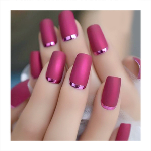 Collocation personnelle Carré Faux Ongles Mixte Rose <span class=keywords><strong>Clair</strong></span> Bleu <span class=keywords><strong>Vert</strong></span> Couleur Conseils Usure Quotidienne Facilité Robe Couverture Complète Appuyez Sur Les Ongles - Product Image 4