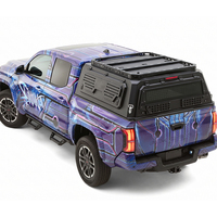 Coque de camping pour pick-up en aluminium rigide, étanche, à levage manuel, avec coffre arrière verrouillable, ajustement universel, personnalisable