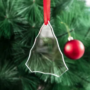 Großhandel hochwertige K9 leere Kristall Ornament Dreieck Weihnachts schmuck Glas Custom ized Clear K9 Glas Weihnachts schmuck