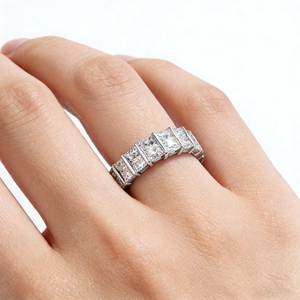 <b>CUSTOM</b> SILVER 10K/14K/18 SOLID GOLD CLASSIC LAB GROWN CVD IGI VVS-VS QUALITY BRILLIANT CUT ENGAGEMENT PARTY FASHION CLUSTER <b>RING</b> - Product Image 4