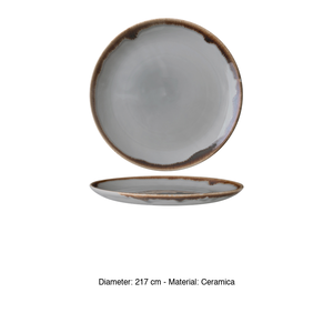 Plato de Postre Dudden Harvest Gris, Decorado a Mano, Cerámica, 21.7 cm, para Restaurante, Hotel, Vajilla al por Mayor - Product Image 3