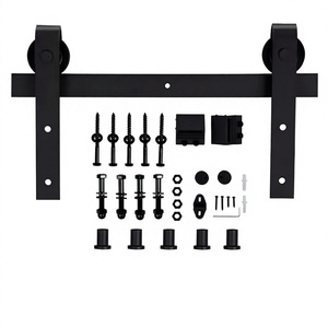 Vis d'installation pour rail de porte de grange coulissante à poussoir-tirant, à montage supérieur, en acier, design moderne américain, pour accessoires montés latéralement - Product Image 1