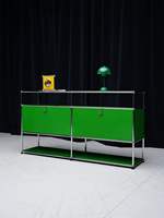 Meuble TV moderne de luxe en acier inoxydable, meuble TV flottant minimaliste, meuble bas de style moderne, rangement modulaire, buffet pour salon