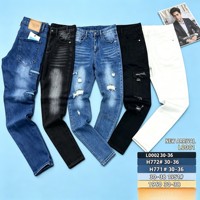 Jean extensible pour homme GZL007 à 6,85 $ – Coupe droite classique, plusieurs couleurs, décontracté et polyvalent pour le quotidien et le travail
