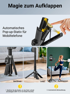 Estabilizador de <span class=keywords><strong>Gimbal</strong></span> Inteligente AOCHUAN X3 para Smartphone con Seguimiento IA, Control Remoto Desmontable, Barra de Extensión de 51cm, Trípode de <span class=keywords><strong>3</strong></span> <span class=keywords><strong>Ejes</strong></span> con Luz de Relleno - Product Image 3