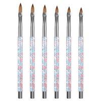 BQAN 2024 Mango líquido Sailor Moon Diseño Logotipo personalizado #2 ~ #24 100% Pure Kolinsky Nail Art Brush Crimped Kolinsky Acrylic Brush