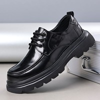 Chaussures habillées en cuir pleine fleur pour hommes, style britannique, respirantes, légères, à semelle épaisse, nouvelle collection 2026