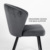 Chaise contemporaine rembourrée, design moderne, qualité supérieure durable, pour restaurant, dossier incurvé.