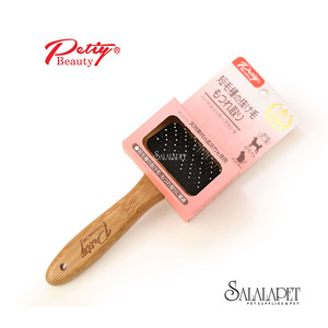 Peine para perros, peine para mascotas, cepillo para pelo de perro, peine de púas, peine desenredante, suministros para peinar perros y gatos / Peine de bambú Moso S # - Product Image 1