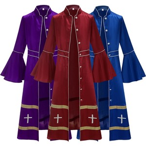 Robe <span class=keywords><strong>de</strong></span> <span class=keywords><strong>Prêtre</strong></span> Unisexe pour Église, <span class=keywords><strong>Soutane</strong></span> Liturgique <span class=keywords><strong>de</strong></span> Chœur, Vêtement Liturgique <span class=keywords><strong>à</strong></span> Boutons <span class=keywords><strong>à</strong></span> Manches Longues pour Pasteur - En Vente - Product Image 1