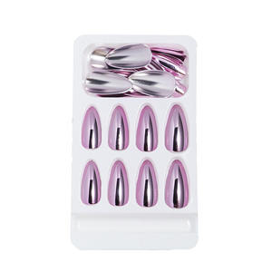 Faux ongles en résine haut de gamme, best-seller, style européen et américain, pour femmes, forme amande - Product Image 6