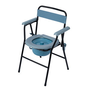 Chaise de toilette pliante en acier au carbone, chaise de toilette portable pour personnes âgées et femmes enceintes, usage domestique - Product Image 5
