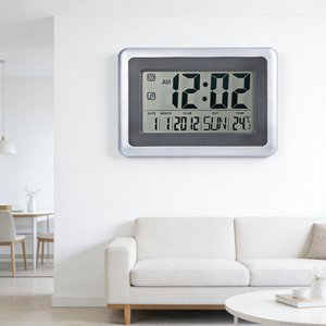 <span class=keywords><strong>Horloge</strong></span> murale électronique moderne <span class=keywords><strong>à</strong></span> grand écran LCD, fonctionnant sur <span class=keywords><strong>piles</strong></span>, avec affichage de la température intérieure, <span class=keywords><strong>calendrier</strong></span>, alarme, décoration <span class=keywords><strong>pour</strong></span> la maison, bureau - Product Image 1