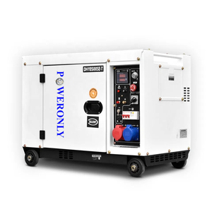 Générateur magnétique silencieux portable de 5 kW, 8 kW, 10 kW, 12 kW, 15 kW, idéal pour usage domestique, avec roues et poignée DG12000SE Portable Diesel - Product Image 1