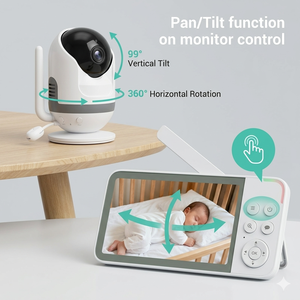 Meilleur moniteur pour bébé |   Caméra de surveillance pour bébé avec batterie 5000 mAh, moniteur bébé, système fiable de surveillance à domicile - Product Image 4