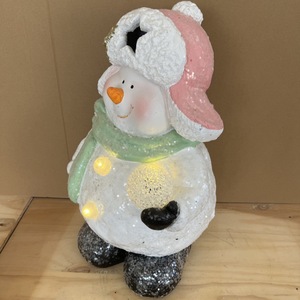Muñeco de Nieve con Luces LED, Decoración Navideña para Interiores, Sala de Estar, Acabado Mate, Figura de Pie - Product Image 3