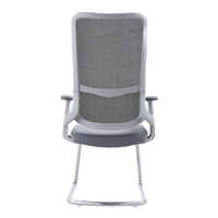 Chaise fixe de bureau ergonomique au design moderne en gros nouveau tissu gris avec accoudoir réglable