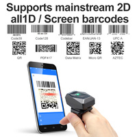 Lector de Códigos de Barras Inalámbrico Bluetooth Xincode, Mini Escáner de Anillo Portátil GT-S101