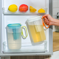 Été Offre Spéciale 1550ml PP d'eau FROIDE filtre pichet ensemble avec tasse et plateau de fruits passoire à thé échelle en plastique cruche avec infuseur