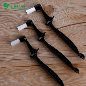 Brosse de nettoyage pour machine à café L-Beans, 16 cm, double tête avec cuillère anti-brûlure pour filtre à expresso - Product Image 2