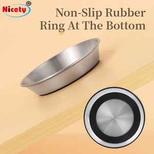 Mangkuk Makanan dan Air Hewan Peliharaan Portabel 15cm dari Baja Anti Karat 304 Food Grade, Ramah Lingkungan, Tahan Lama, Murah, Mudah Dibersihkan, Anti Selip, untuk Luar Ruangan - Product Image 4