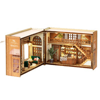 Kit de maison de poupée en bois 3D certifié CE CPC, modèle de maison miniature en forme de cube magique, puzzle en bois