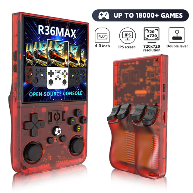 R36MAX Open-source Linux Handheld Retro Game Console Supports 30+ Emulators with 4.0-inch IPS Screen and 4000mAh Battery