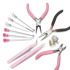 DIY Jewelry Tool Set | <b>Bead</b> Pliers Wire Cutter Tweezer <b>Needle</b> Threader Accessories for Handmade Jewelry Making - Product Image 1